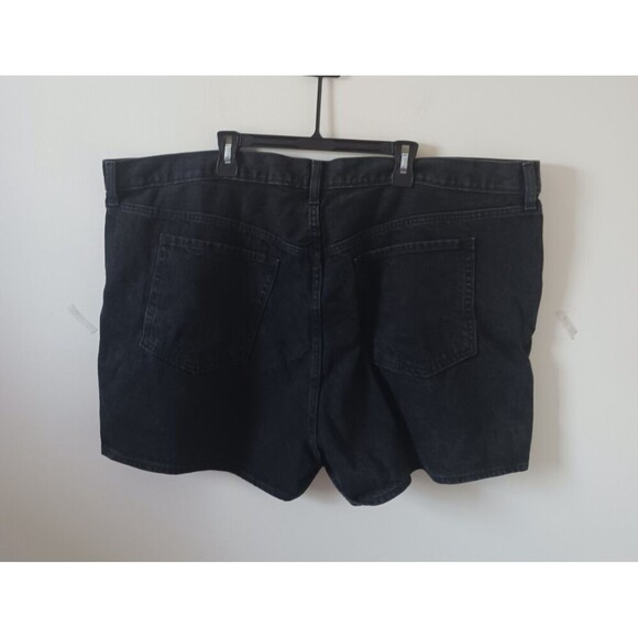 Old Navy Denim Jean Shorts High Rise Slouchy‎ Straight Black Size 26 - Picture 2 of 7